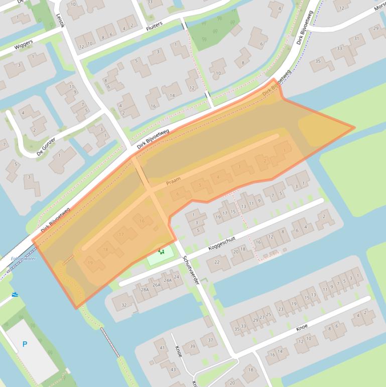 Kaart van postcodegebied 1693PB.