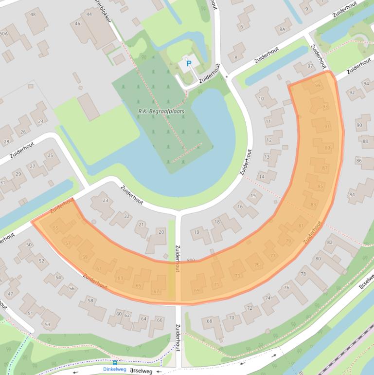 Kaart van postcodegebied 1695AT.