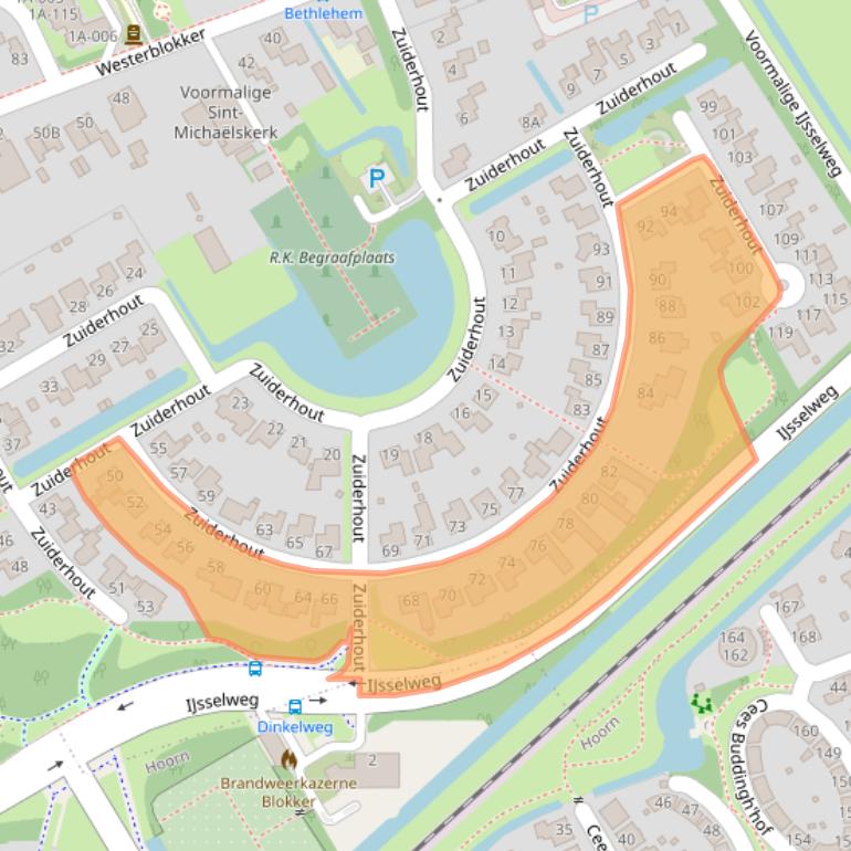 Kaart van postcodegebied 1695AW.