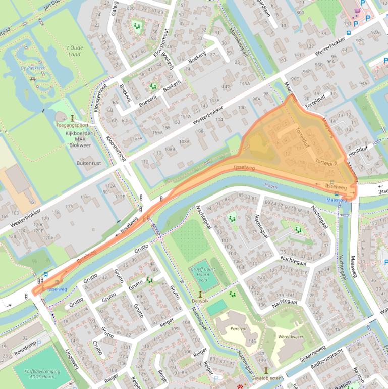 Kaart van postcodegebied 1695AZ.