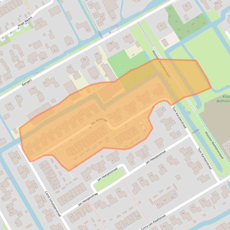 Kaart van postcodegebied 1695CK.