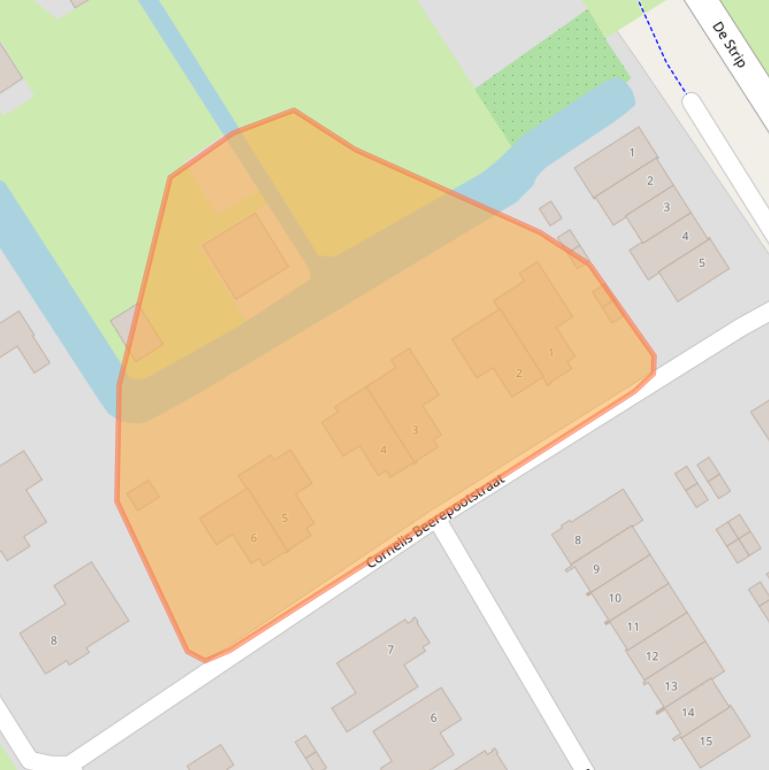 Kaart van postcodegebied 1695CW.