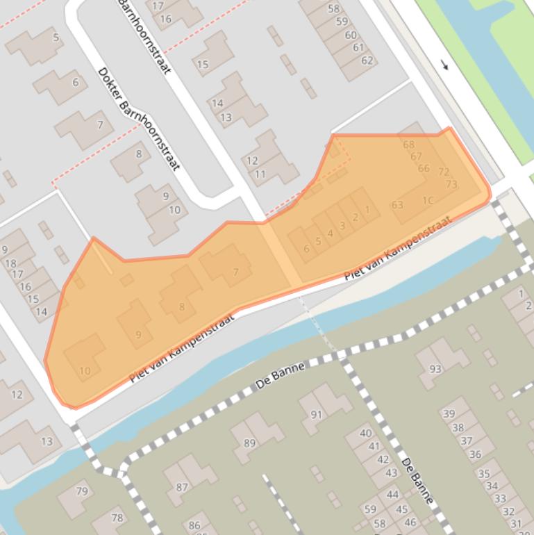 Kaart van postcodegebied 1695CZ.