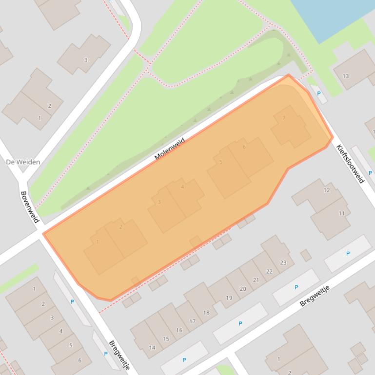 Kaart van postcodegebied 1695EE.