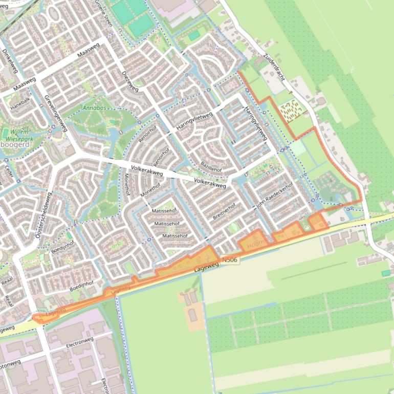 Kaart van postcodegebied 1695GK.