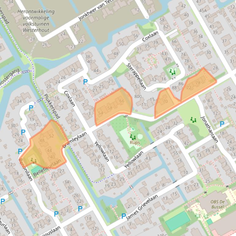 Kaart van postcodegebied 1695HG.