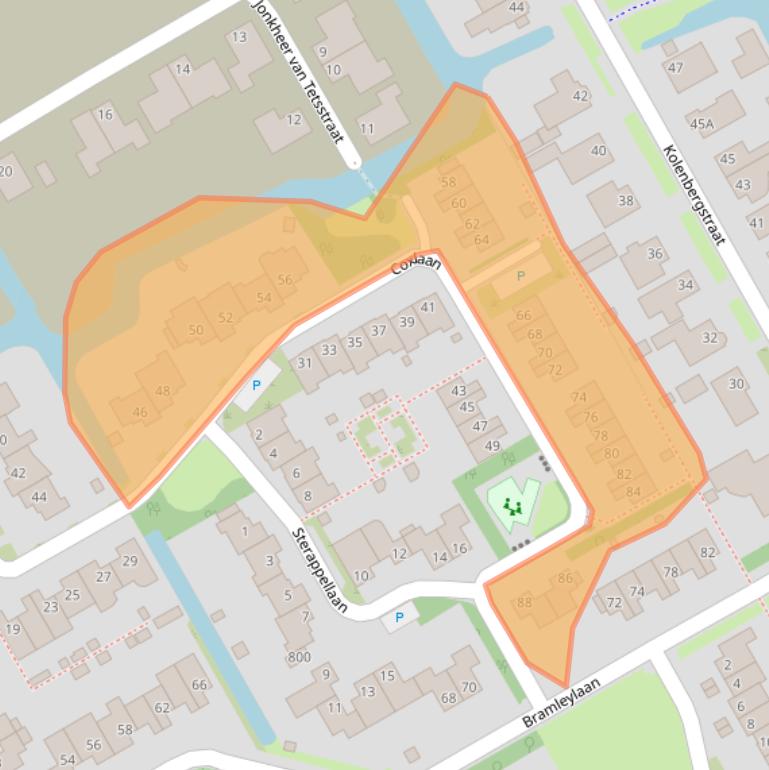 Kaart van postcodegebied 1695HJ.