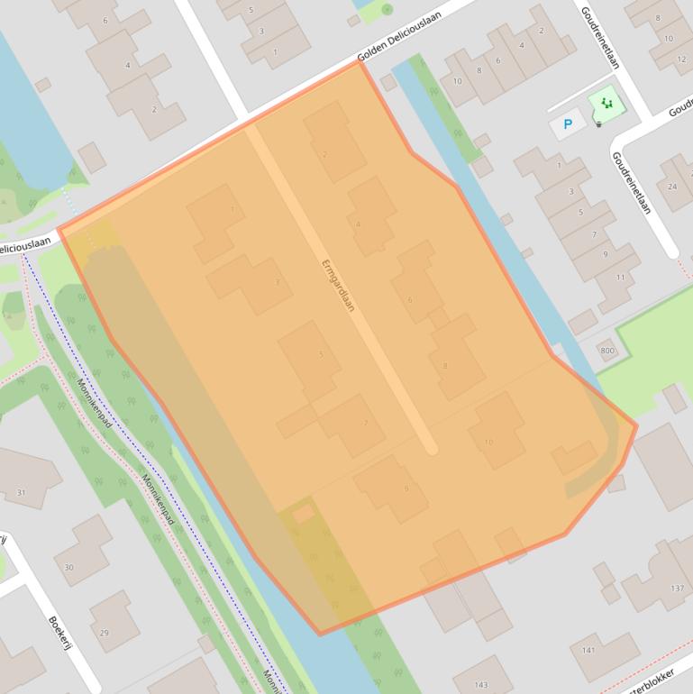 Kaart van postcodegebied 1695HM.