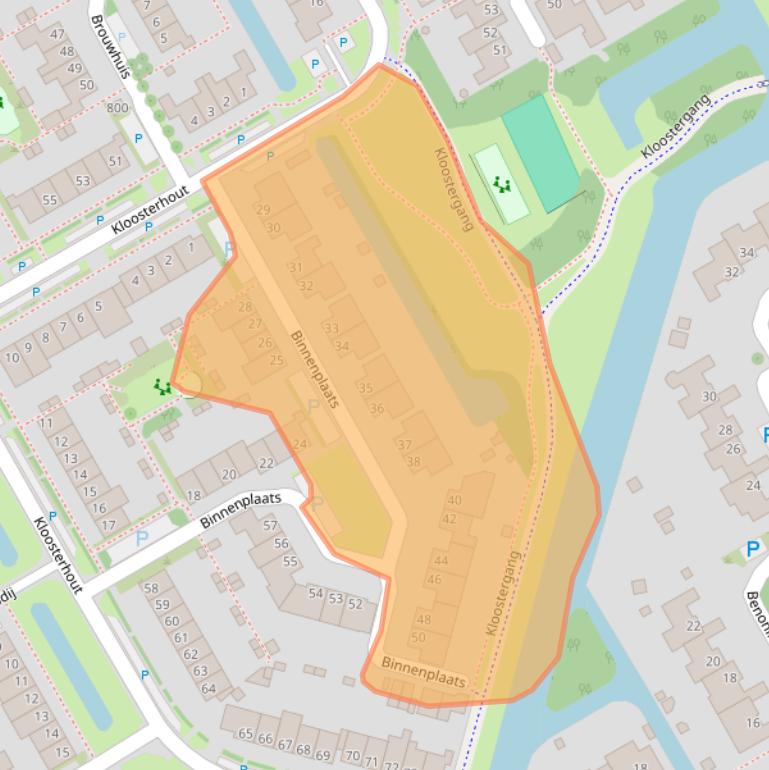 Kaart van postcodegebied 1695JJ.