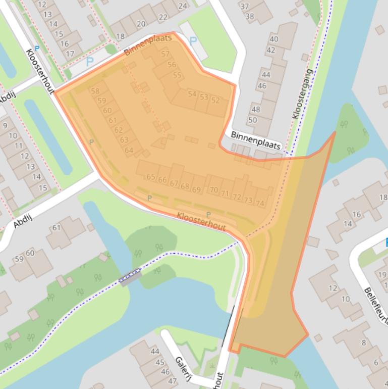 Kaart van postcodegebied 1695JK.