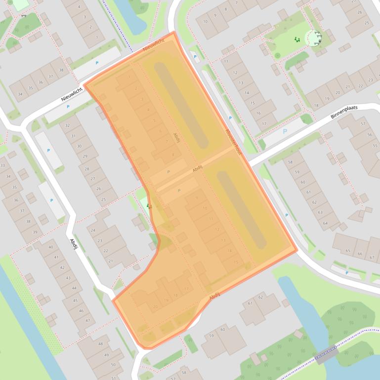 Kaart van postcodegebied 1695JW.