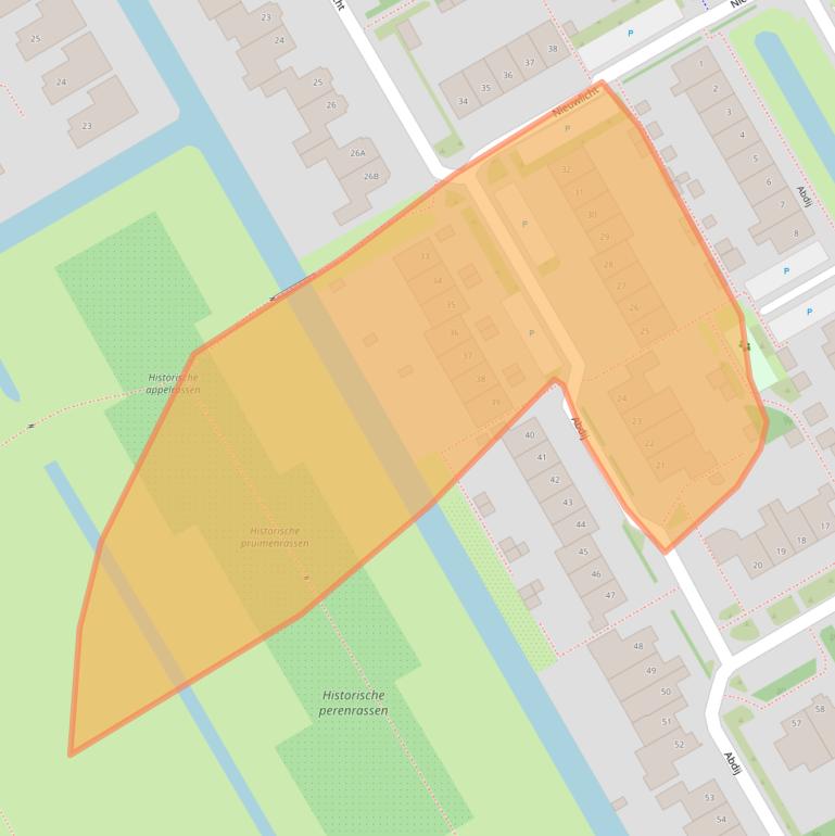 Kaart van postcodegebied 1695JX.