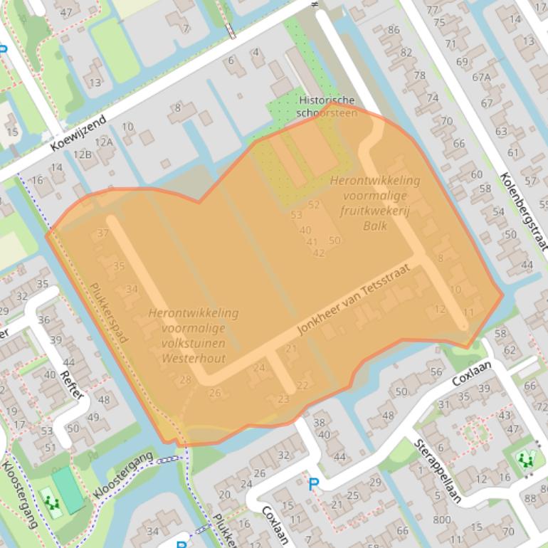 Kaart van postcodegebied 1695KA.