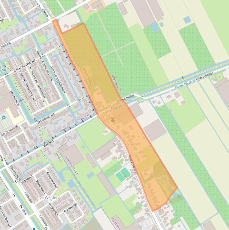 Kaart van postcodegebied 1696AC.