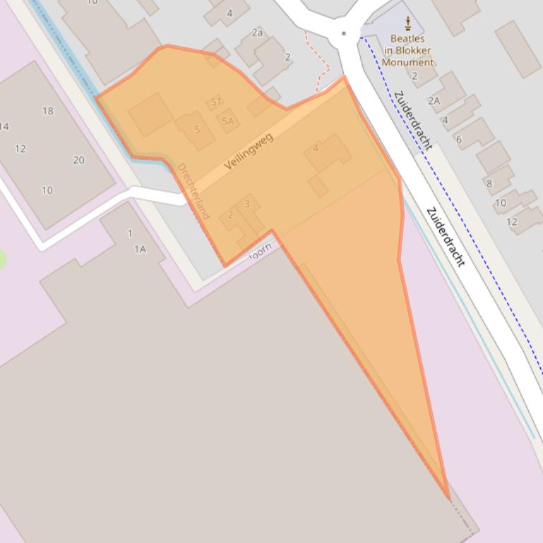 Kaart van postcodegebied 1696AJ.