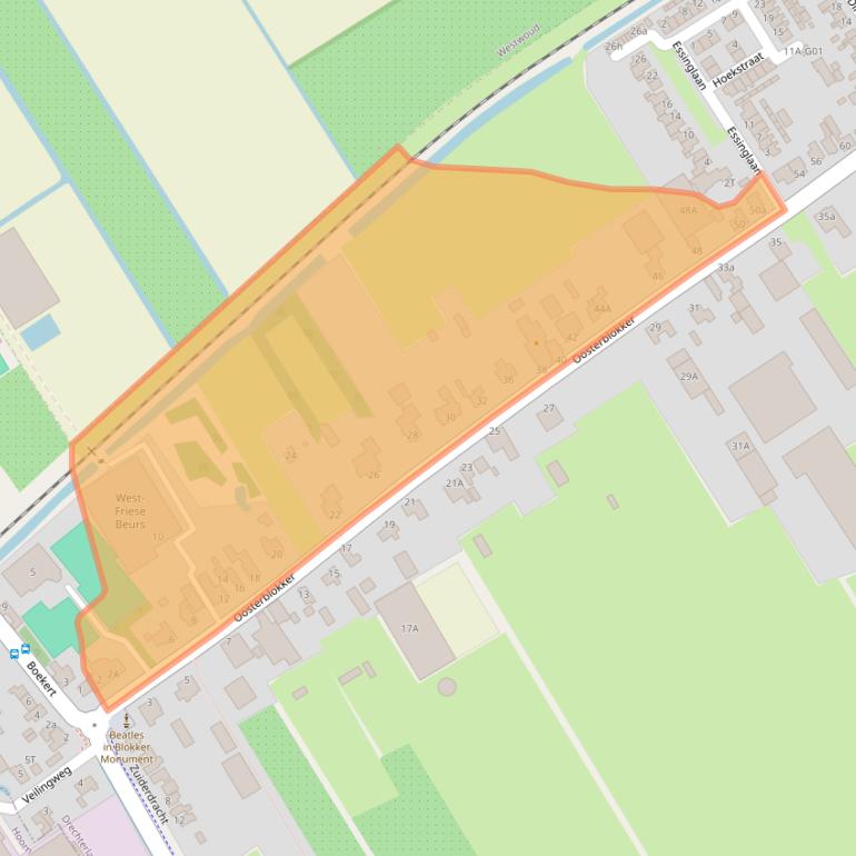 Kaart van postcodegebied 1696BH.