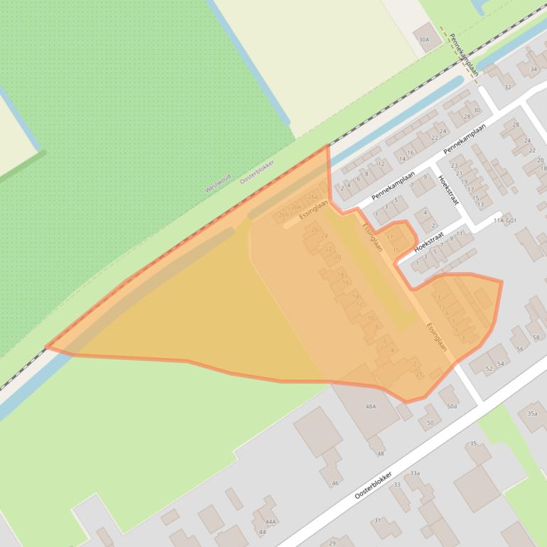 Kaart van postcodegebied 1696CA.