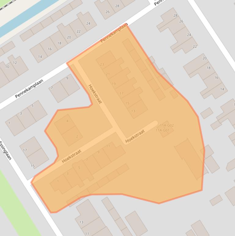 Kaart van postcodegebied 1696CE.