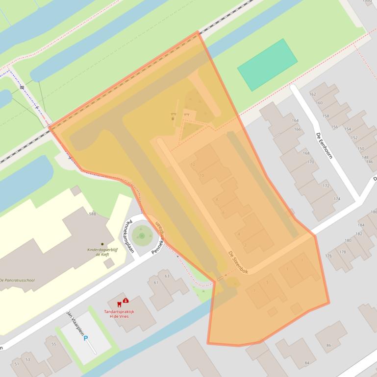 Kaart van postcodegebied 1696CR.