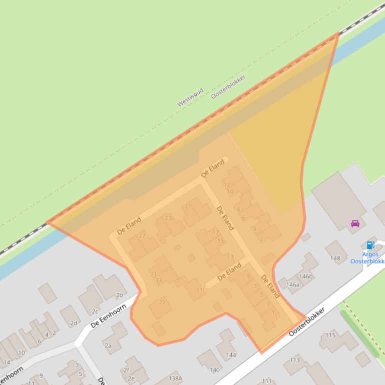 Kaart van postcodegebied 1696CS.