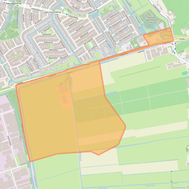 Kaart van postcodegebied 1697GK.