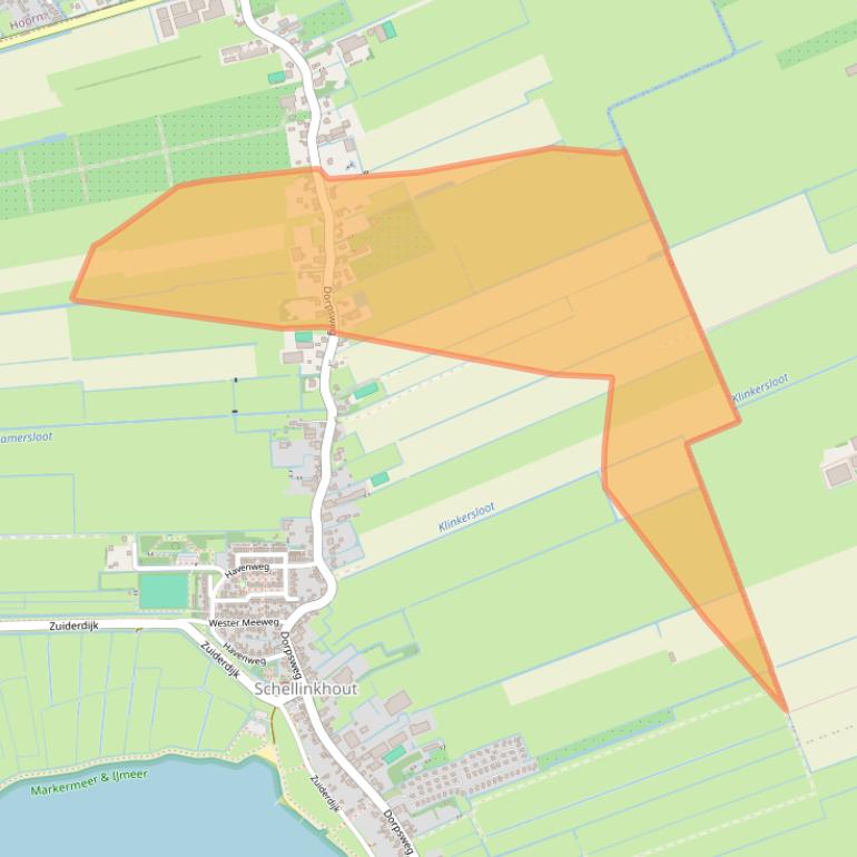 Kaart van postcodegebied 1697KB.