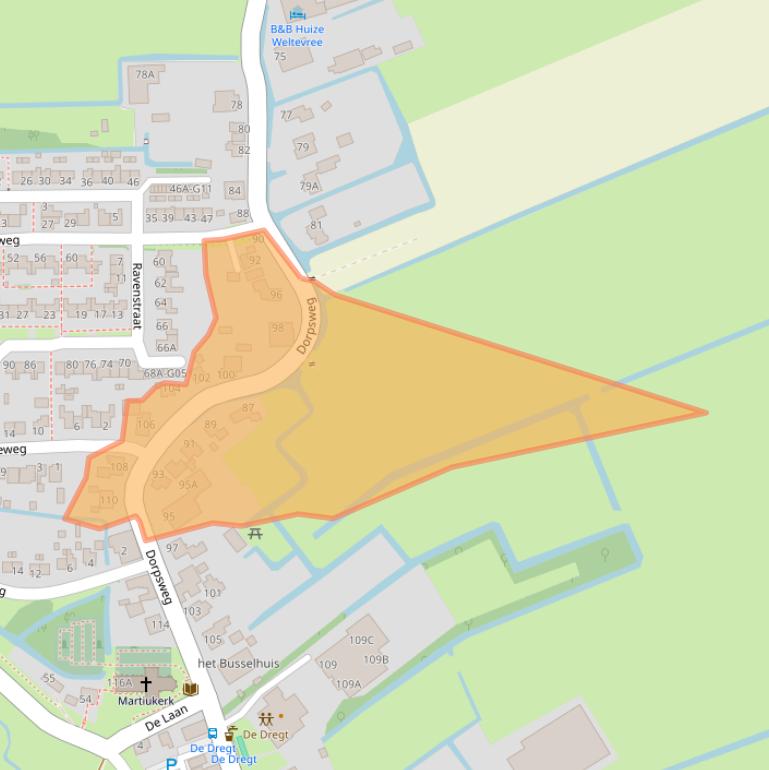 Kaart van postcodegebied 1697KE.