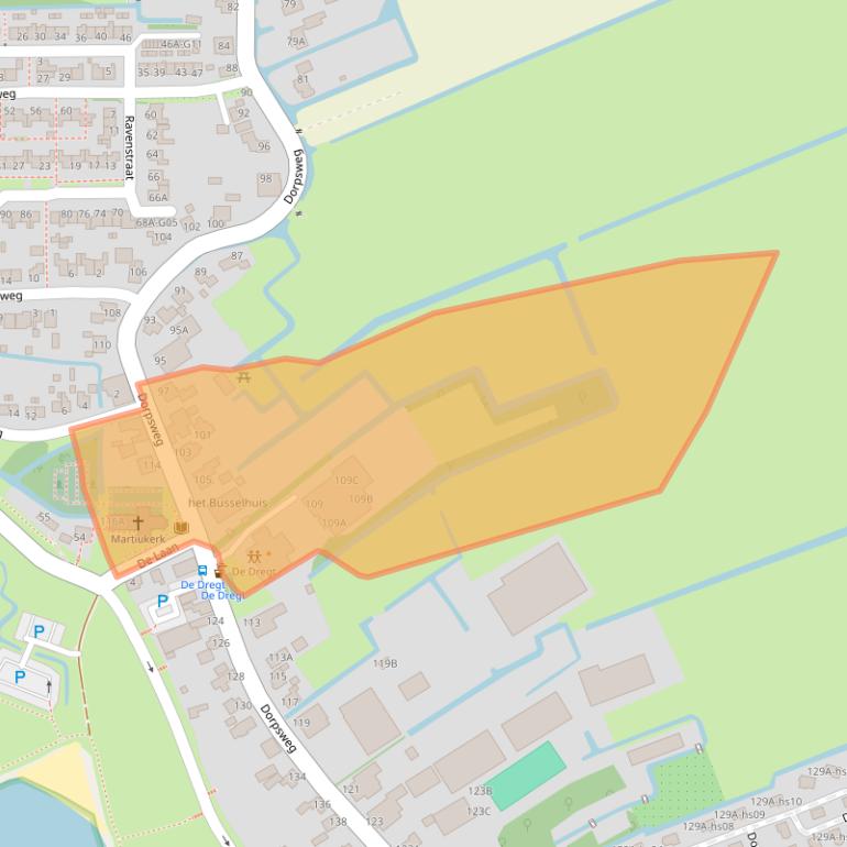 Kaart van postcodegebied 1697KG.