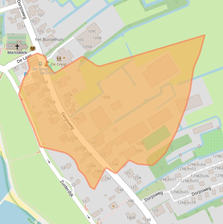 Kaart van postcodegebied 1697KH.