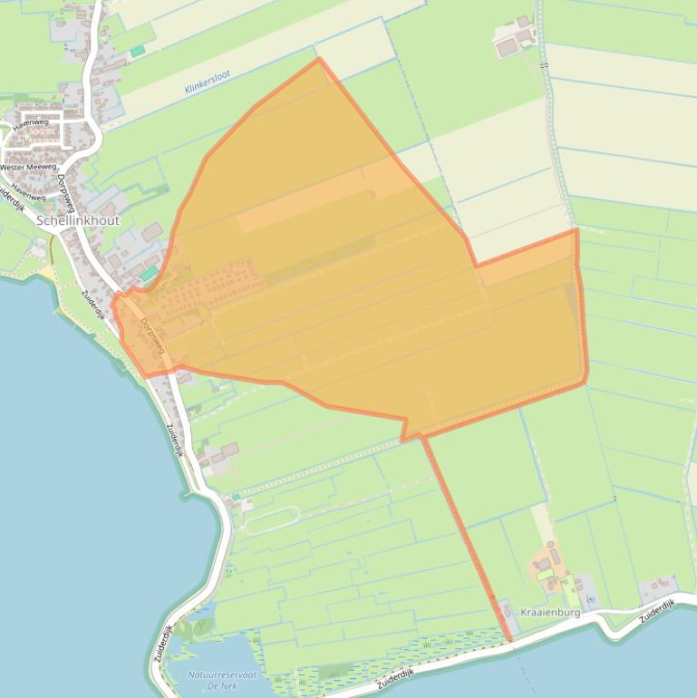 Kaart van postcodegebied 1697KJ.