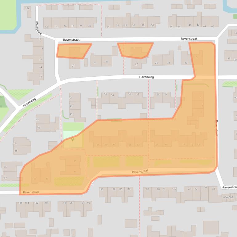 Kaart van postcodegebied 1697KM.