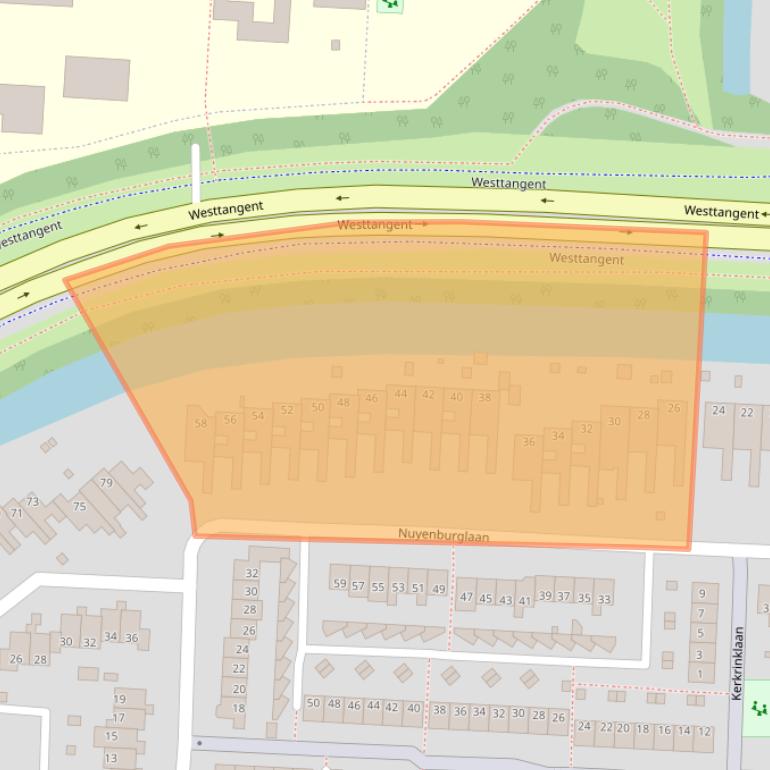 Kaart van postcodegebied 1701AM.