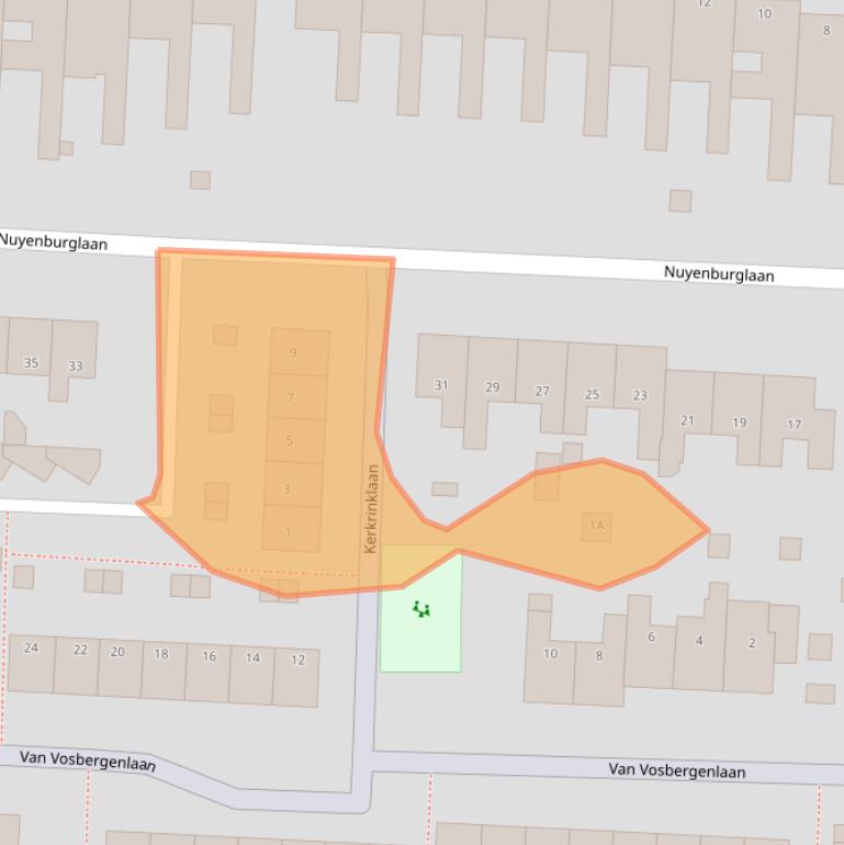 Kaart van postcodegebied 1701AN.