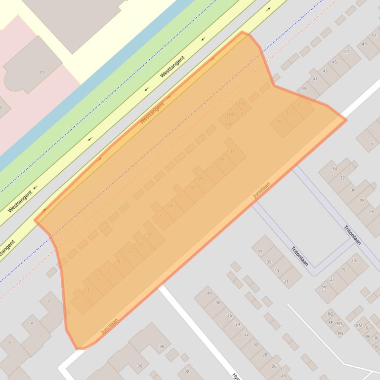 Kaart van postcodegebied 1701BB.