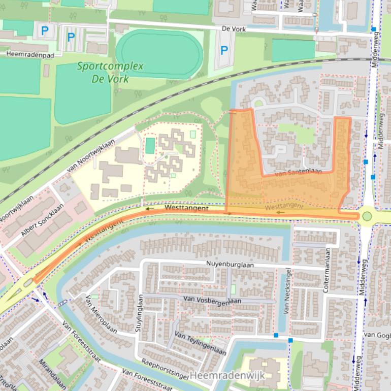 Kaart van postcodegebied 1701BS.