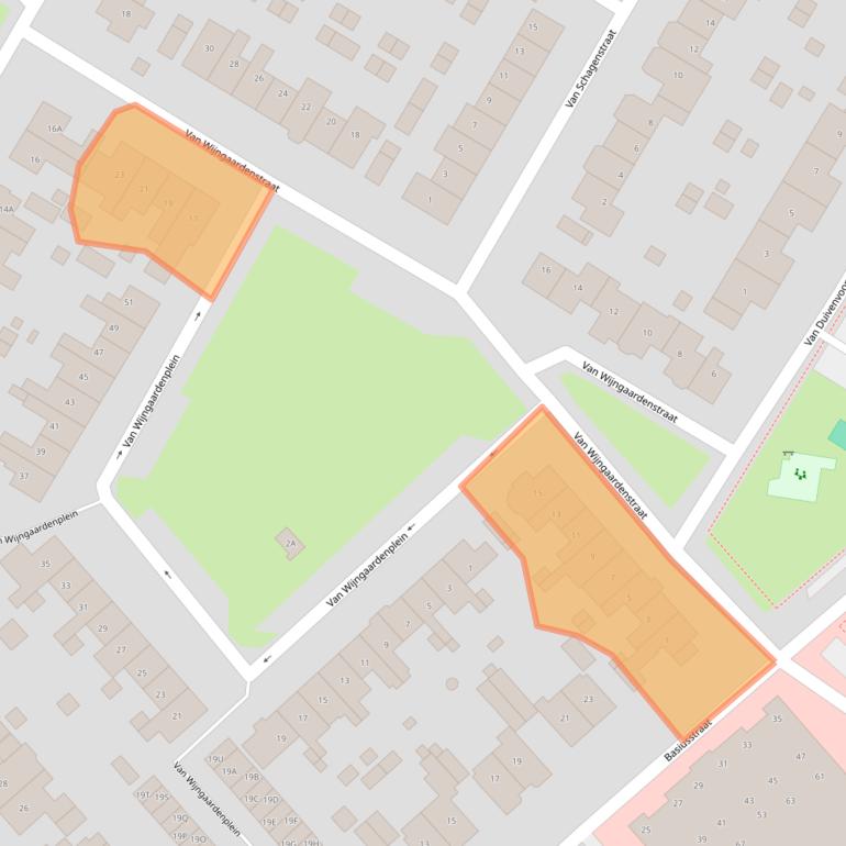 Kaart van postcodegebied 1701CC.