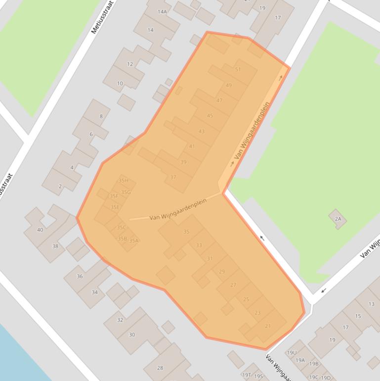 Kaart van postcodegebied 1701CG.