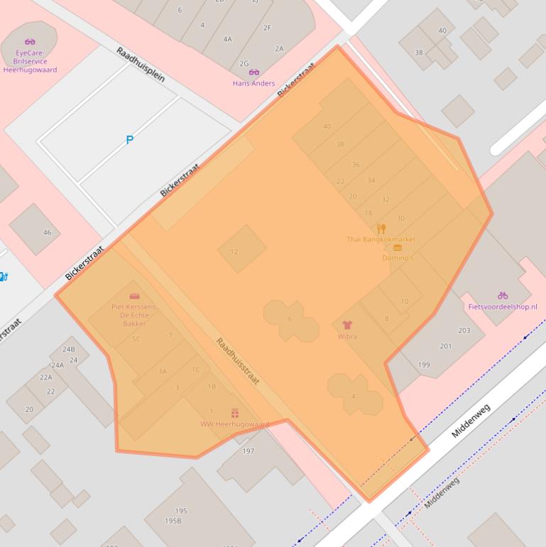 Kaart van postcodegebied 1701EK.