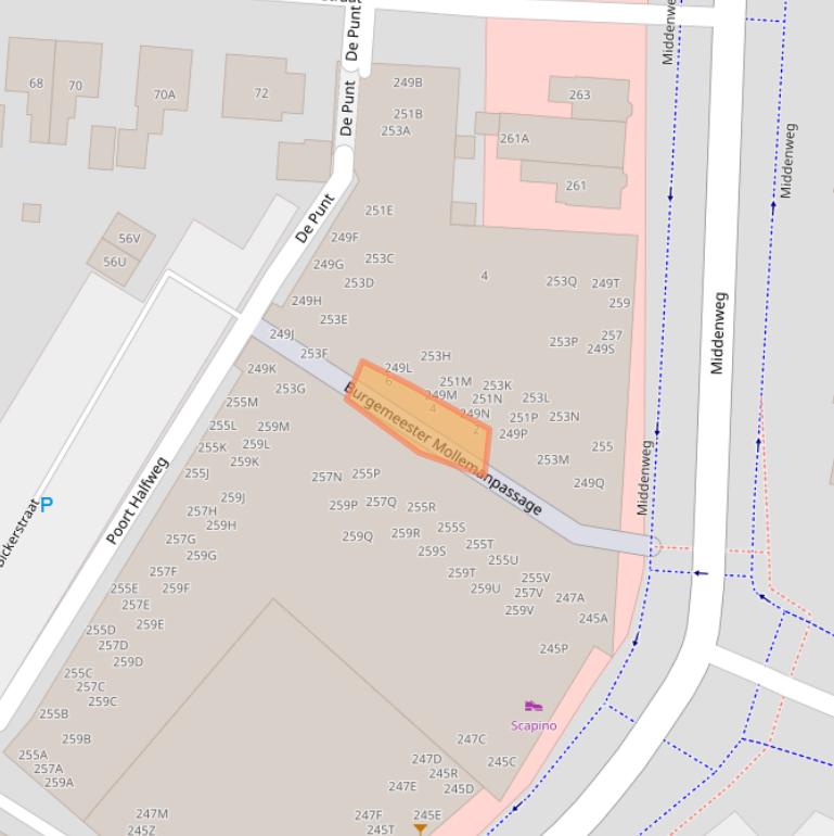 Kaart van postcodegebied 1701ES.