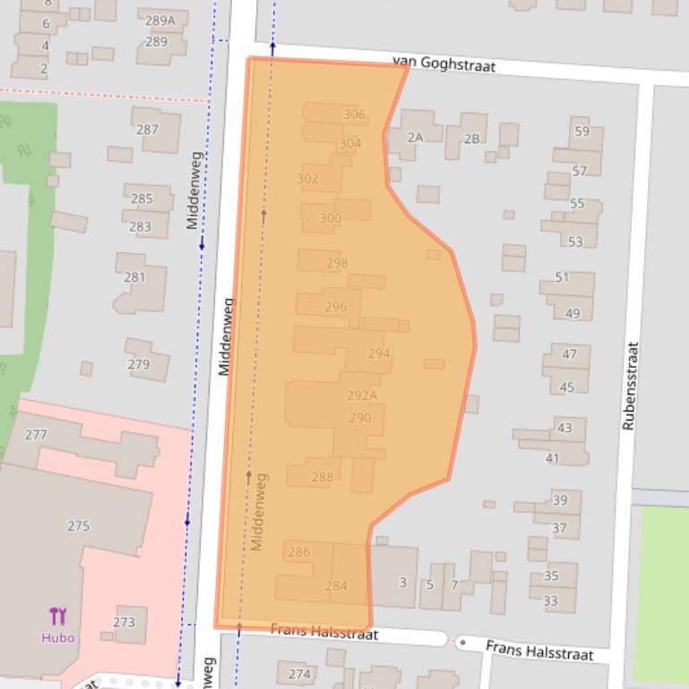 Kaart van postcodegebied 1701GK.