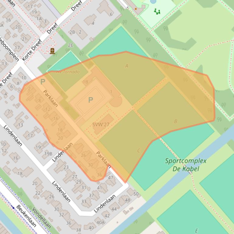 Kaart van postcodegebied 1701GS.