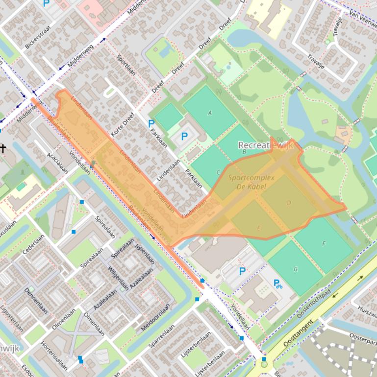 Kaart van postcodegebied 1701GV.