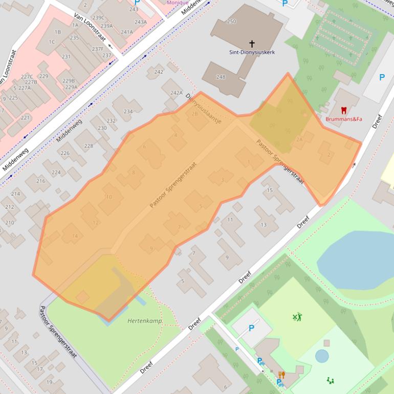 Kaart van postcodegebied 1701GW.