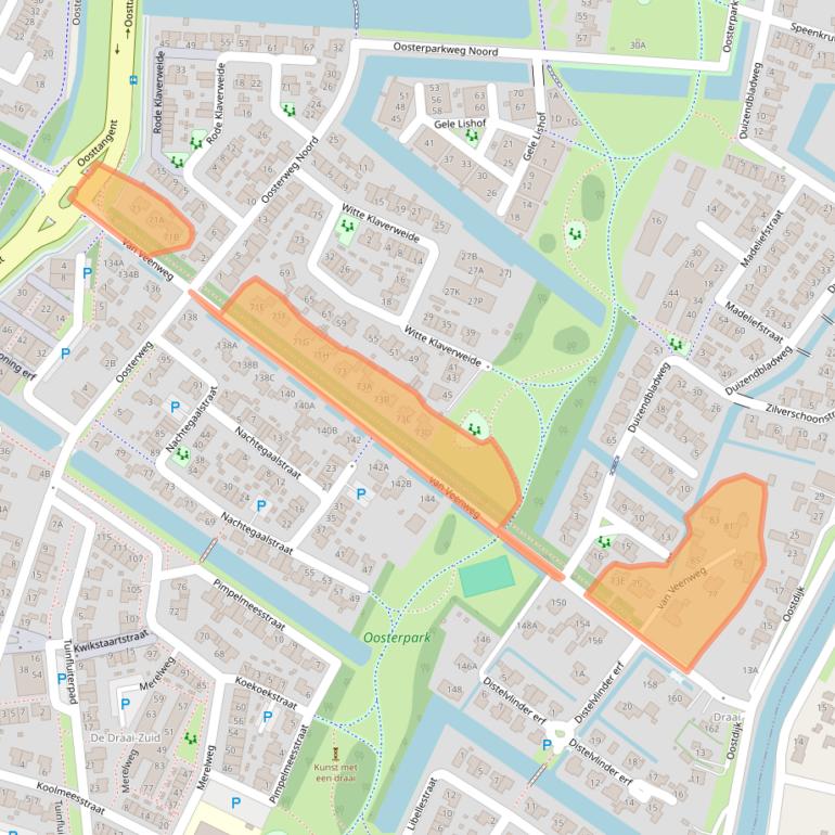Kaart van postcodegebied 1701HC.