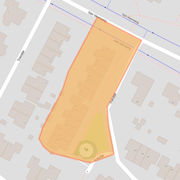 Kaart van postcodegebied 1701HP.