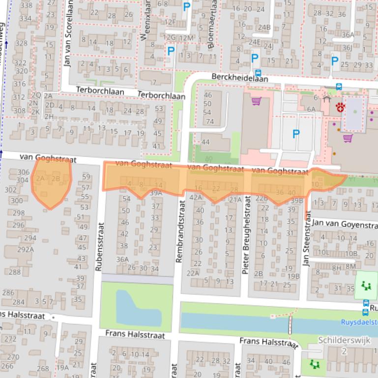 Kaart van postcodegebied 1701JP.