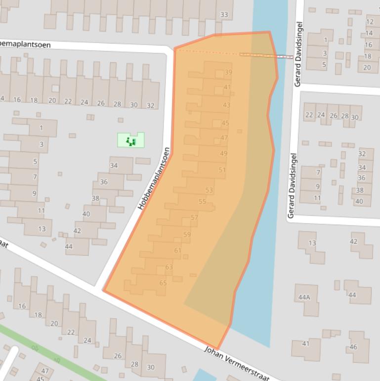 Kaart van postcodegebied 1701KE.