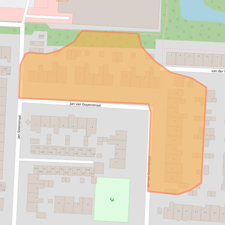 Kaart van postcodegebied 1701KL.