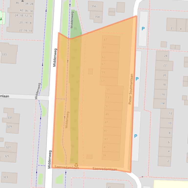Kaart van postcodegebied 1701MB.