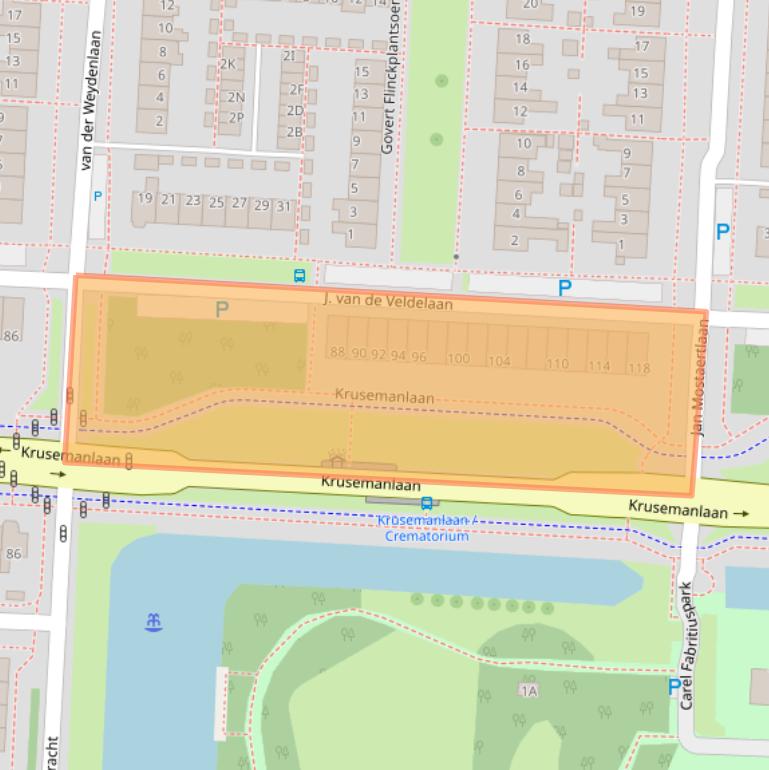Kaart van postcodegebied 1701ND.